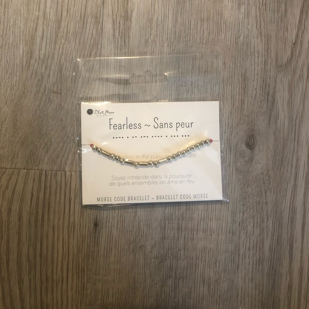Blue Moon Beads Morse Code Bracelet - Fearless